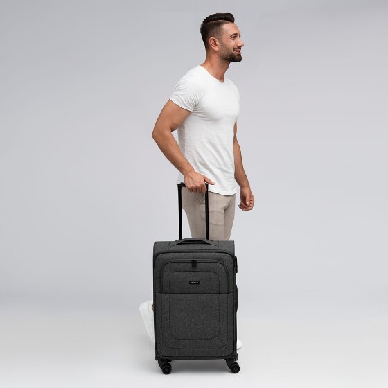 Redolz Essentials 12 MEDIUM 4-wiel trolley 67 cm met uitbreidingsplooi