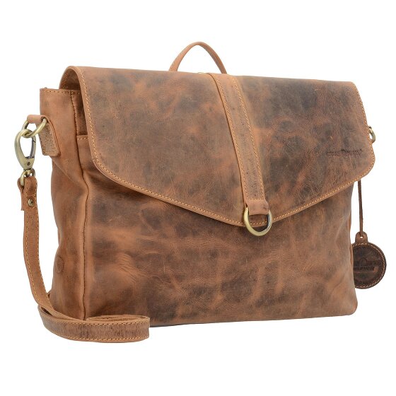 Greenburry Vintage aktetas schoudertas rugzak leer 35 cm
