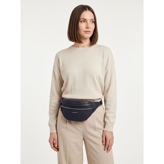 Lazarotti Bologna leer Fanny pack met dubbele rits, crossbody, leer, 25 cm