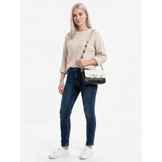 Karl Lagerfeld Signature 2.0 Schoudertas Leder 22 cm
