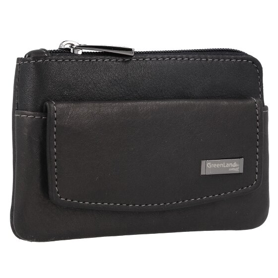 Greenland Nature Zwart Nappa Sleuteletui RFID Leer 11,5 cm