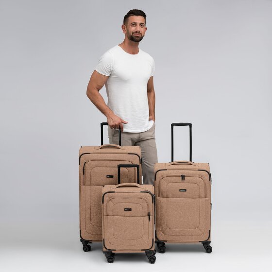 Redolz Essentials 12 THREE SET 4 wielen Kofferset 3-delig met uitbreidingsplooi