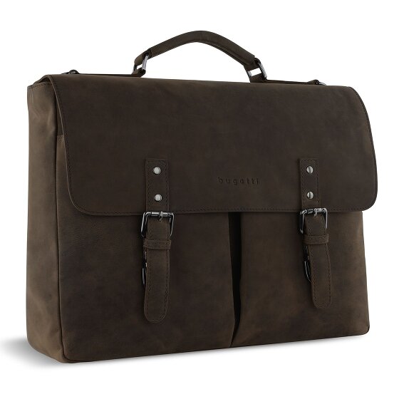 bugatti Luca Aktetas Messenger Leer 39 cm Laptop compartiment