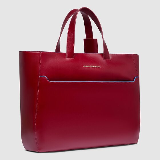Piquadro Blue Square Shopper Tas Leer 40 cm