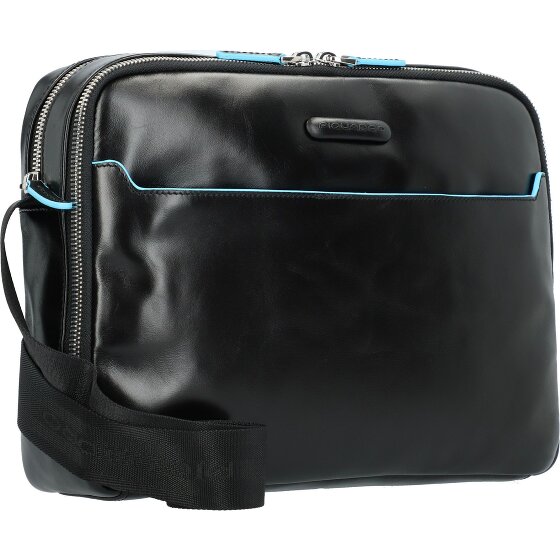Piquadro Blauwe vierkante aktetas 22 cm