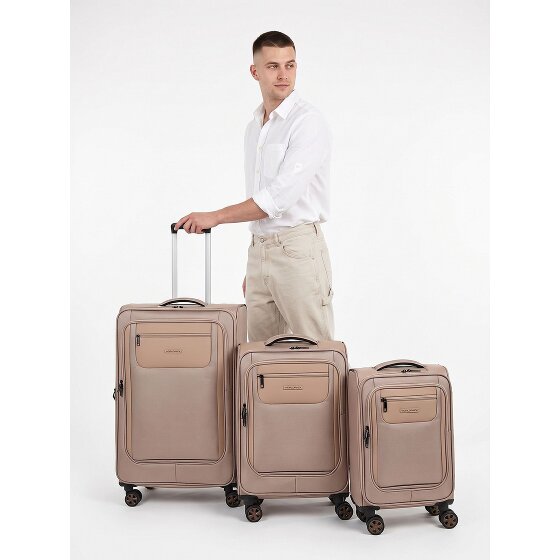 Worldpack Oxford 4 wielen Kofferset 3-delig met uitbreidingsplooi