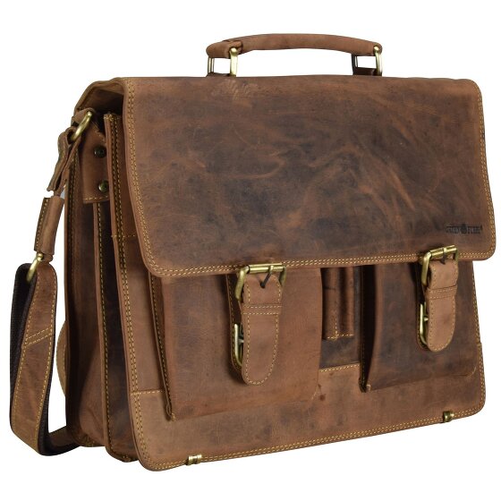 Greenburry Vintage aktetas Leer 40 cm Laptopcompartiment