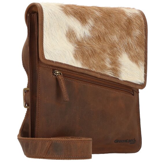 Greenland Nature Natuurlijke combinatie leren schoudertas 26 cm