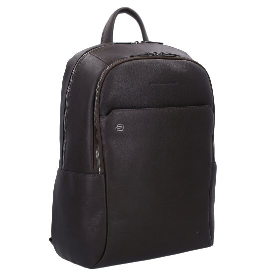 Piquadro Zwarte Square Rugzakken Leer 44 cm Laptopvak