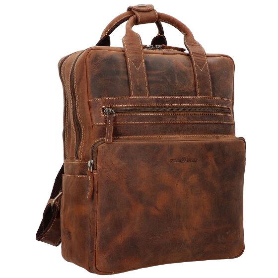 Greenburry Vintage rugzak leer 38 cm Laptop compartiment