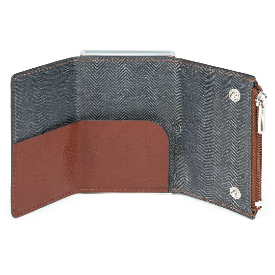 Piquadro Zwart Vierkant Creditcardetui Leer 6 cm