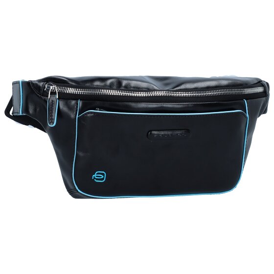 Piquadro Blauw vierkant heuptasje leer 29 cm