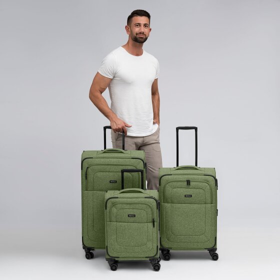 Redolz Essentials 12 THREE SET 4 wielen Kofferset 3-delig met uitbreidingsplooi