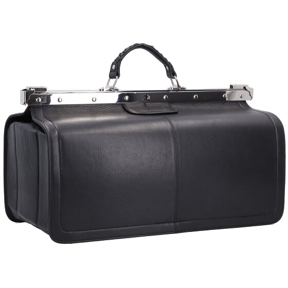 Greenland Nature Zwart nappa dokterskoffer leer 48 cm