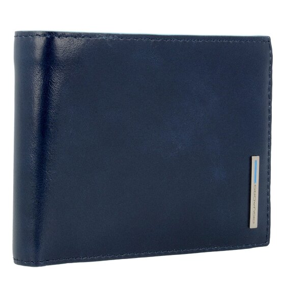 Piquadro Blauwe vierkante Leren Portemonnee 12,5 cm