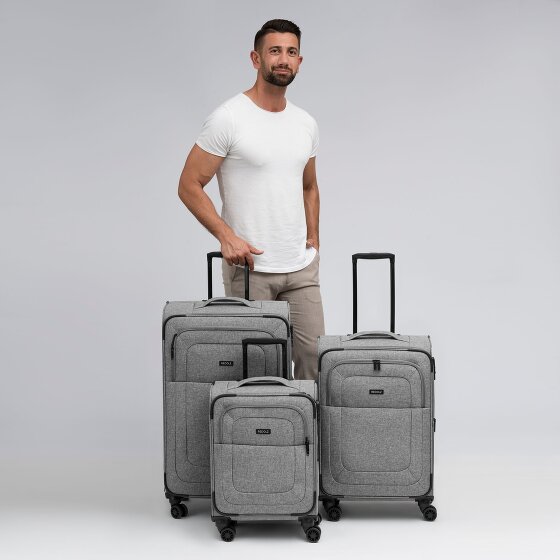 Redolz Essentials 12 THREE SET 4 wielen Kofferset 3-delig met uitbreidingsplooi