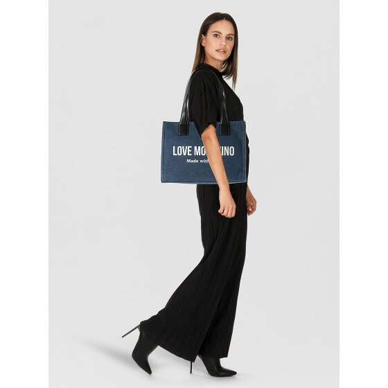 Love Moschino Denim Signature Love Shopper Tas 35 cm