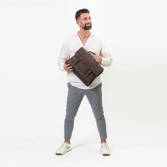 Farmhood Nashville aktetas XXL 3 vakken leer 39 cm