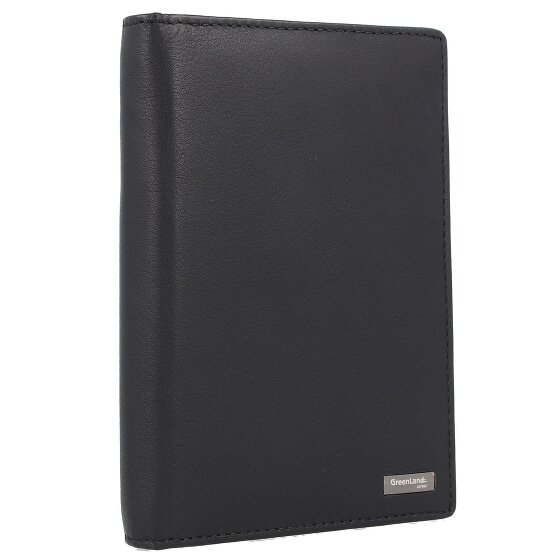 Greenland Nature Zwarte Nappa Paspoortkoffer RFID Leer 11,5 cm