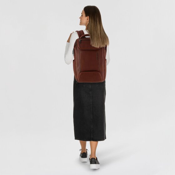 Piquadro Cronus Zakelijke rugzak RFID-bescherming Leder 41 cm Laptopvak