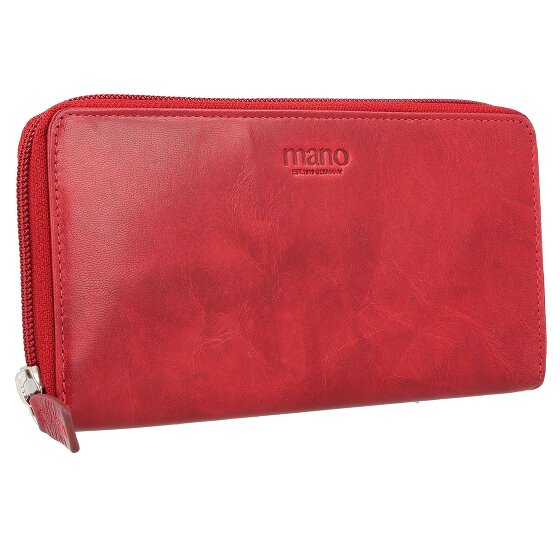 mano Donna Aurona Portemonnee RFID Leer 19 cm