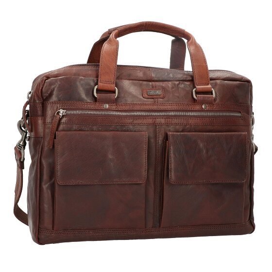 Spikes & Sparrow Aktetas leer 41 cm laptop compartiment
