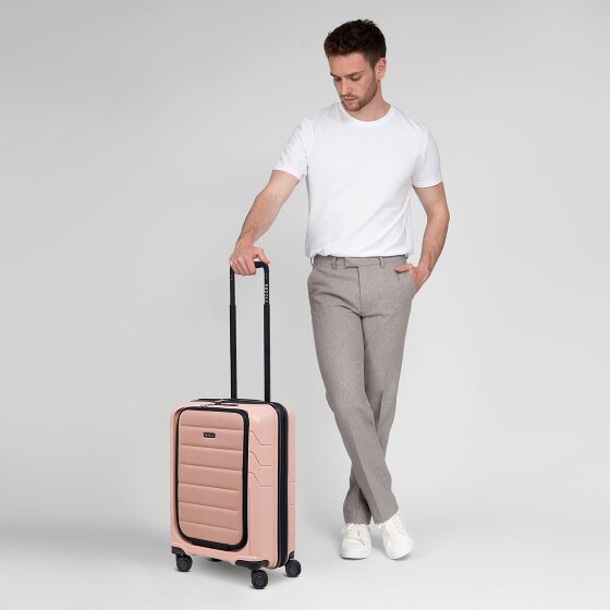Redolz Essentials 17 4-wiel cabine trolley 55 cm soft-pocket laptop compartiment