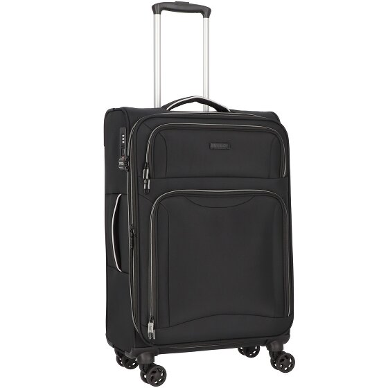 d&n Travel Line 9204 4 wielen Trolley M 66 cm met uitbreidingsplooi
