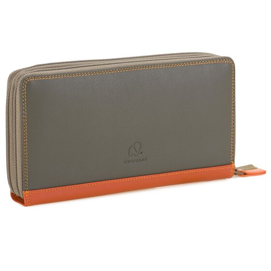 Mywalit Grote dubbele ritssluiting portemonnee leer 18 cm