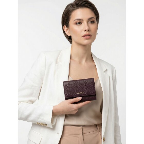 Lazarotti Bologna leer XL portemonnee met ritsvak leer 14 cm