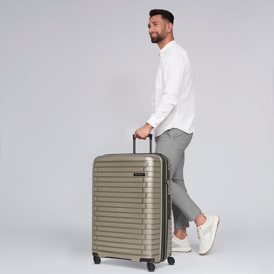 Pactastic Collection 04 THE LARGE + 4 wielen Trolley L 75 cm met uitbreidingsplooi