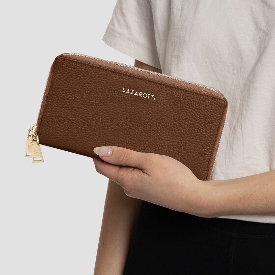 Lazarotti Bologna Leather Portemonnee RFID-bescherming Leer 20 cm