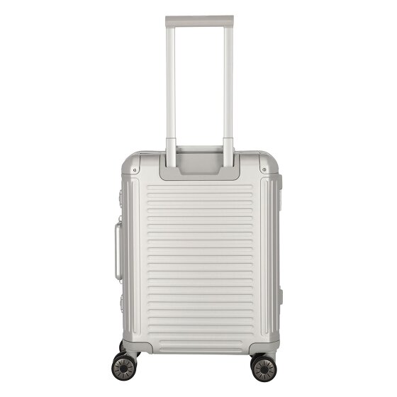 Travelite Next 4-wielige cabinewagen van Aluminium, 55 cm, met laptopvak