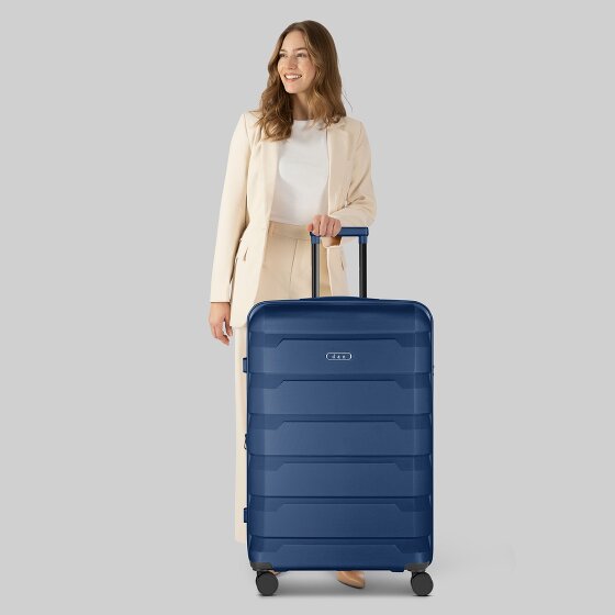 d&n South Dakota 4 wielen Trolley L 76 cm met uitbreidingsplooi