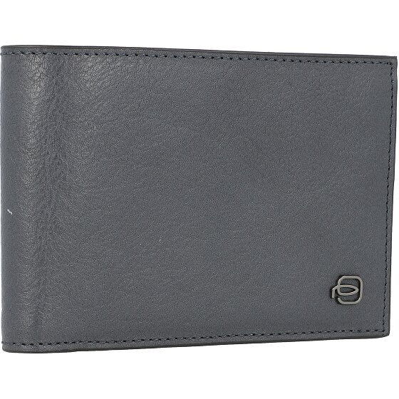 Piquadro Zwarte Vierkante Portemonnee RFID Leer 12,5 cm