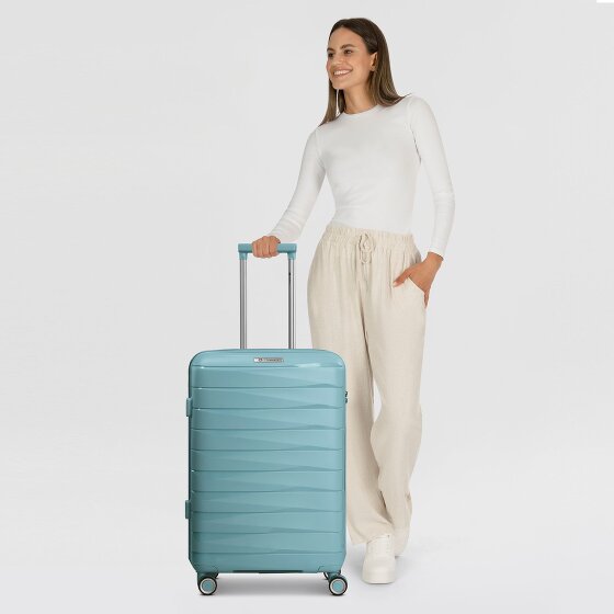 Franky London 4 wielen Trolley M 65 cm met uitbreidingsplooi