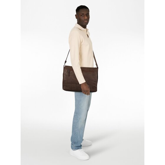 camel active Traces Boodschapper Leer 38.5 cm Laptop compartiment