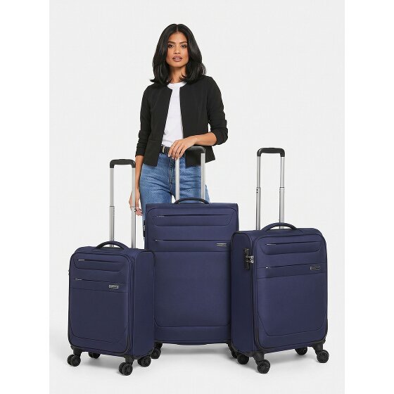 Worldpack Chicago 4 wielen Kofferset 3-delig met uitbreidingsplooi