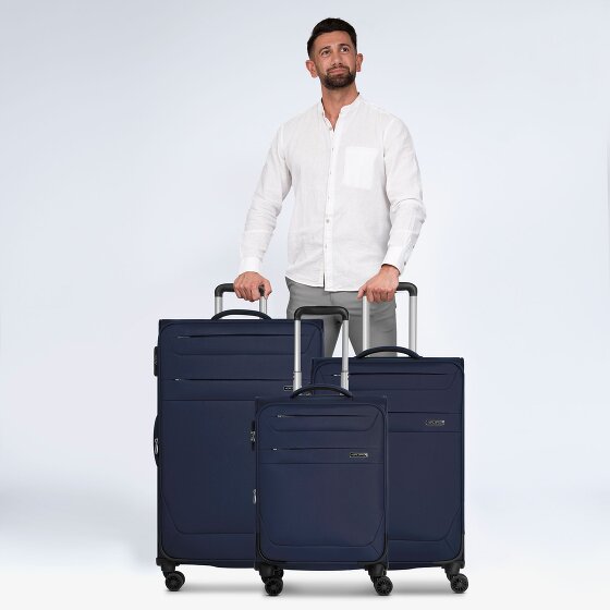 Worldpack Chicago 4 wielen Kofferset 3-delig met uitbreidingsplooi