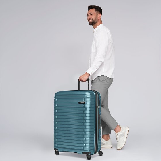 Pactastic Collection 04 THE LARGE + 4 wielen Trolley L 75 cm met uitbreidingsplooi