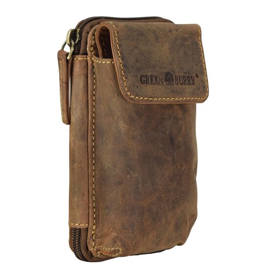 Greenburry Vintage heuptasje leer 14,5 cm