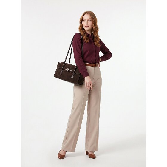 Karl Lagerfeld Signature Schoudertas Leder 34 cm