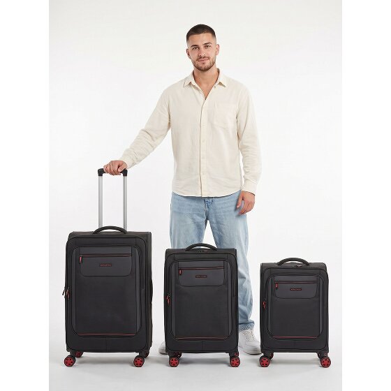Worldpack Oxford 4 wielen Kofferset 3-delig met uitbreidingsplooi