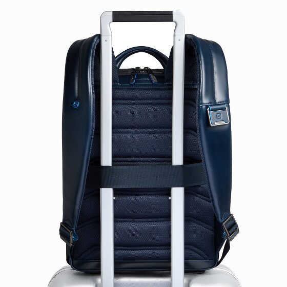 Piquadro Blue Square Dagrugzak RFID-bescherming Leer 37 cm Laptop compartiment