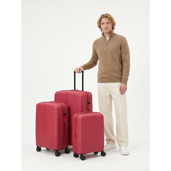 Travelite Air Stripe 4 wielen Kofferset 3-delig met uitbreidingsplooi