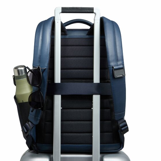 Piquadro Russel Dagrugzak RFID-bescherming Leer 41 cm Laptop compartiment