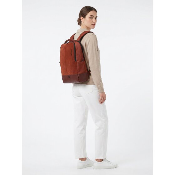 Piquadro Sync Dagrugzak RFID-bescherming Leder 47 cm Laptopvak