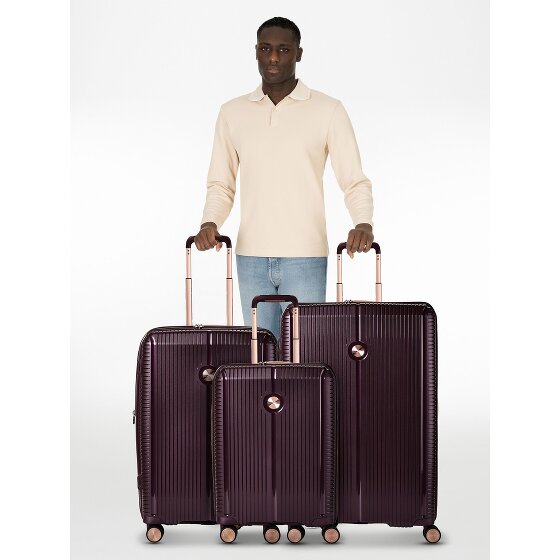 Polestream Paris 4 wielen Kofferset 3-delig met uitbreidingsplooi