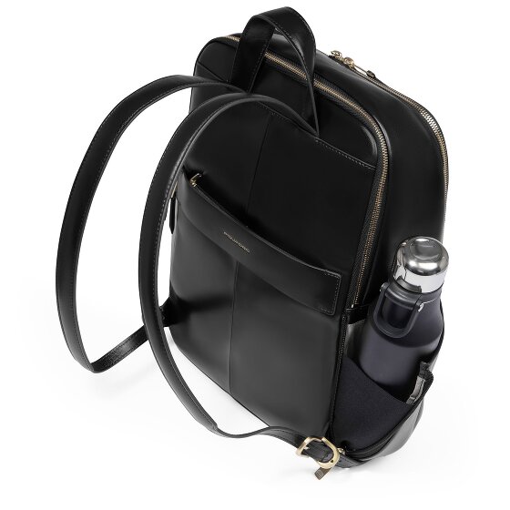 Piquadro Blue Square Dagrugzak RFID-bescherming Leer 37 cm Laptop compartiment