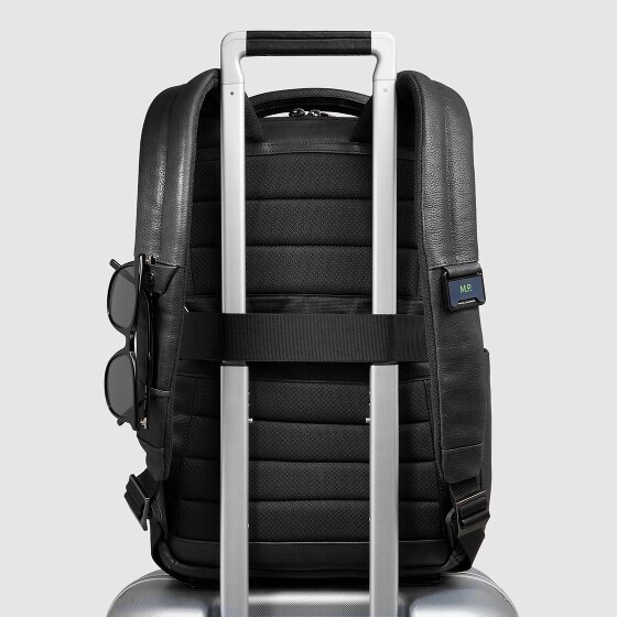 Piquadro Cronus Zakelijke rugzak RFID-bescherming Leer 41 cm Laptop compartiment